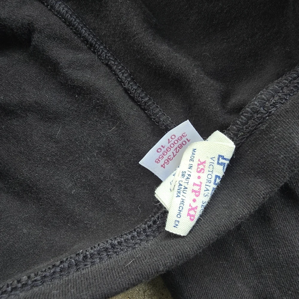 Y2k Victoria's Secret VS PINK VTG Foldover Yoga Leggings I Heart Pink Bling - Picture 3 of 7